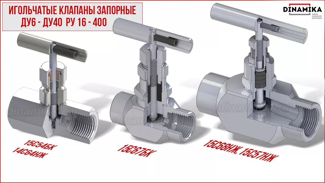 Резьбовые клапаны игольчатые муфтовые в Брянске